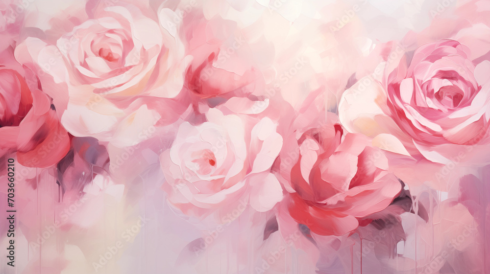 Abstract roses art background