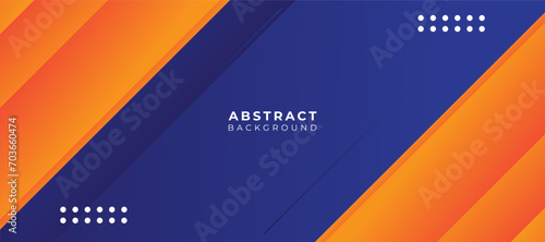 geometric orange blue background vector. suitable for banner poster flyer brochure