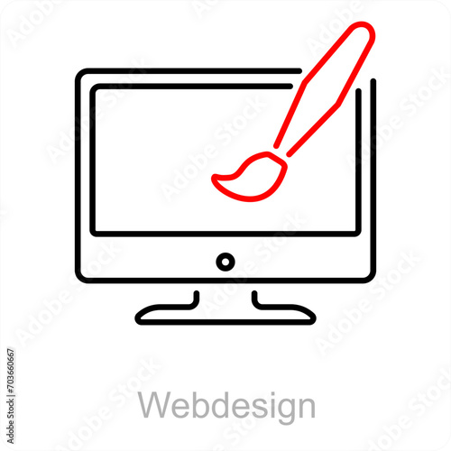 Webdesign and web icon concept 