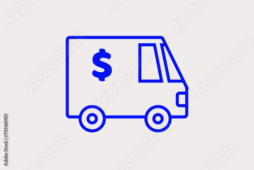 transportation of funds illustration. Vector illustration.	
