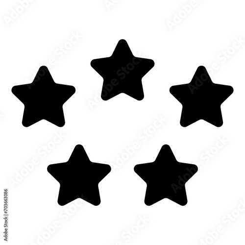 five star rating icon