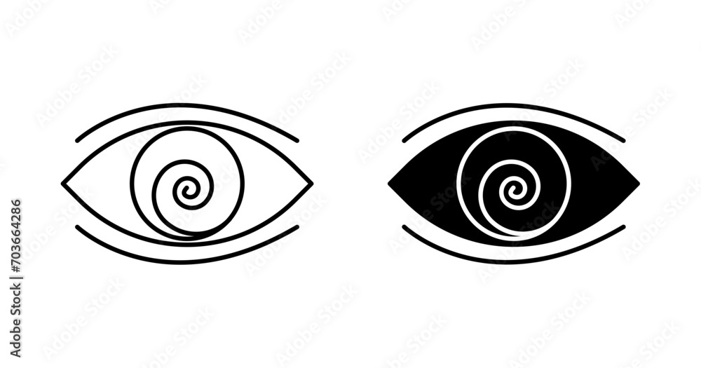 Hypnotic outline icon collection or set. Hypnotic Thin vector line art Hypnotic outline icon collection or set. Hypnotic Thin vector line art