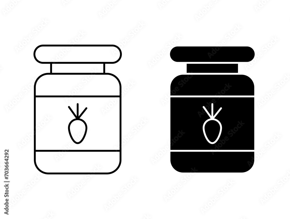 Jam outline icon collection or set. Jam Thin vector line art Jam outline icon collection or set. Jam Thin vector line art