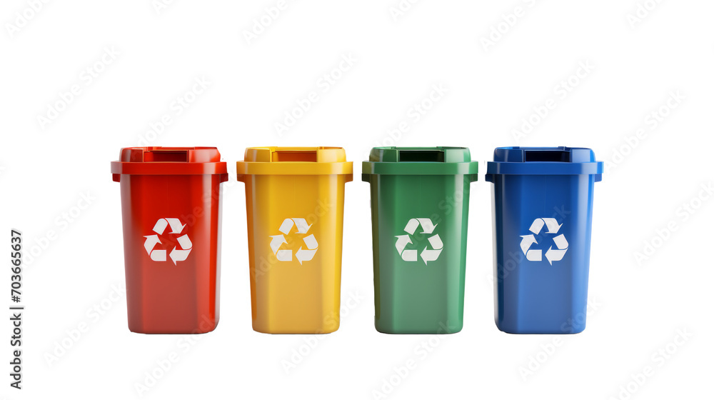 recycling bins isolated on transparent background recycling bins isolated on transparent background