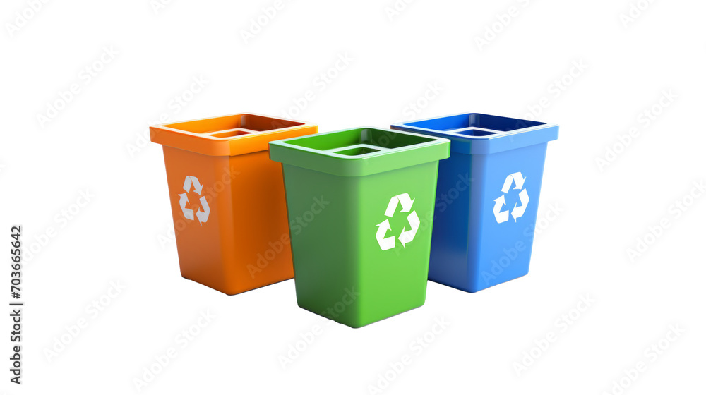 recycling bins isolated on transparent background recycling bins isolated on transparent background