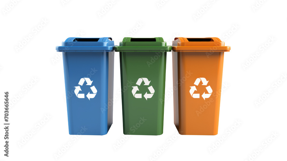 recycling bins isolated on transparent background recycling bins isolated on transparent background