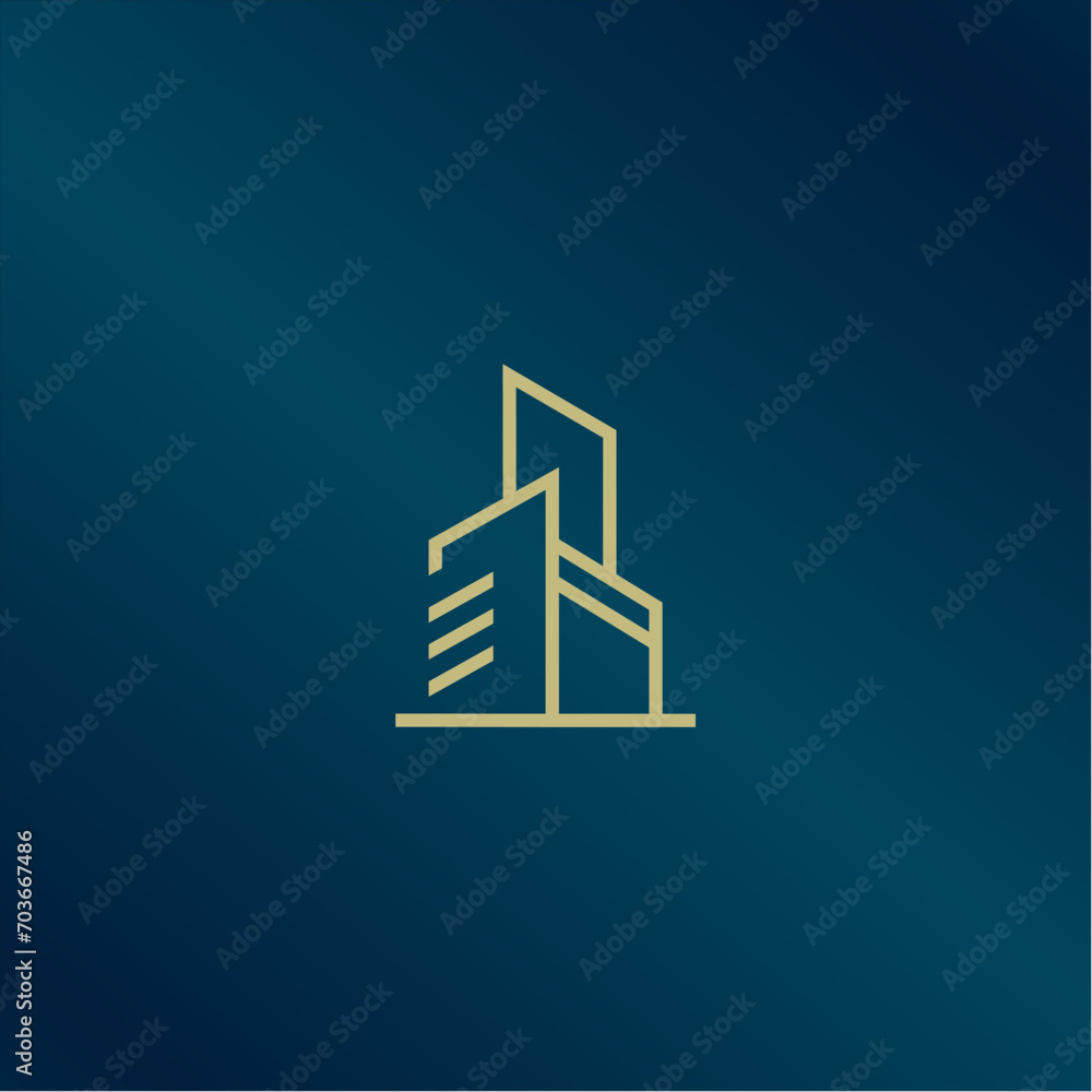 building with line art style logo and business card design. city building abstract For Logo Design Inspiration. building with line art style logo and business card design. city building abstract For Logo Design Inspiration.