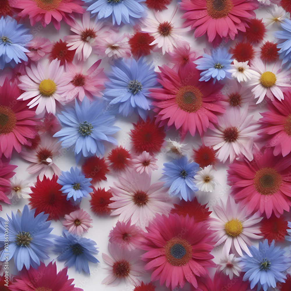 Colorful wildflower wallpaper. Wildflower illustrations.