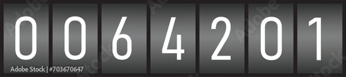 Odometer number counter. Odometer number vector design.