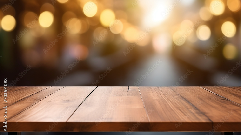 wooden board empty table in front of blurred background wooden board empty table in front of blurred background