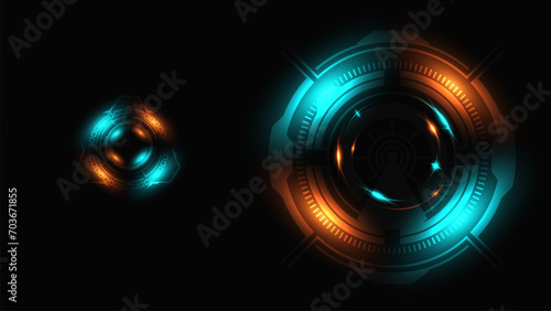 Vortex hologram wallpaper with futuristic technology design