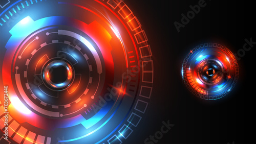 Vortex hologram wallpaper with futuristic portal technology design