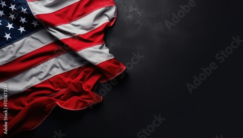 Wallpaper Mural United States Flag On Black Background. US flag art isolated on black background Torontodigital.ca