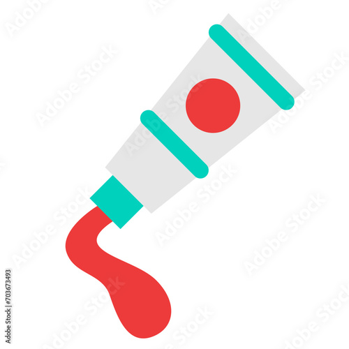 デザイン、絵の具、チューブを表すカラースタイルのアイコン