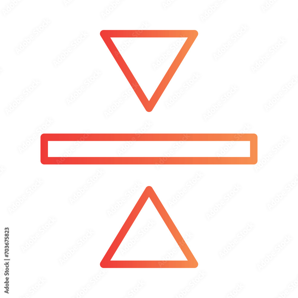 Vertical Abstract Mirror Gradient Outline Icon Vertical Abstract Mirror Gradient Outline Icon