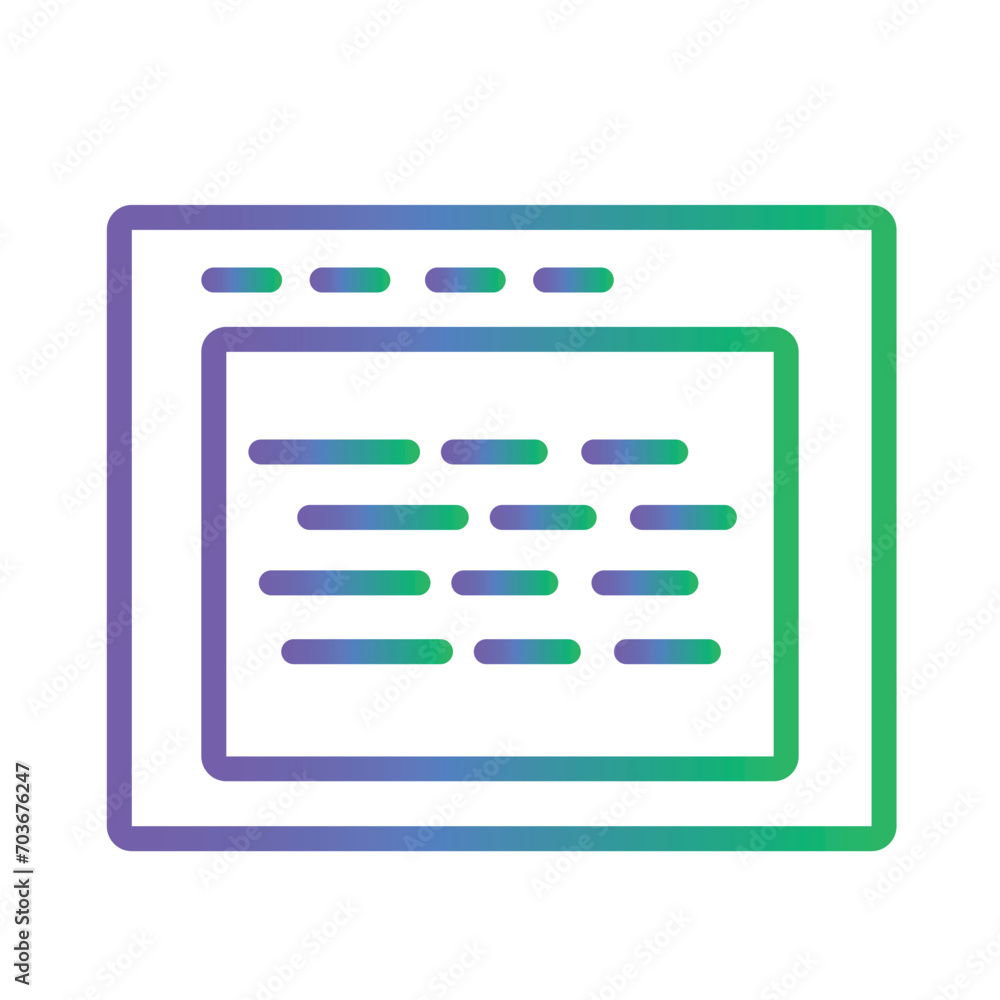 Settings Software Web Gradient Outline Icon Settings Software Web Gradient Outline Icon