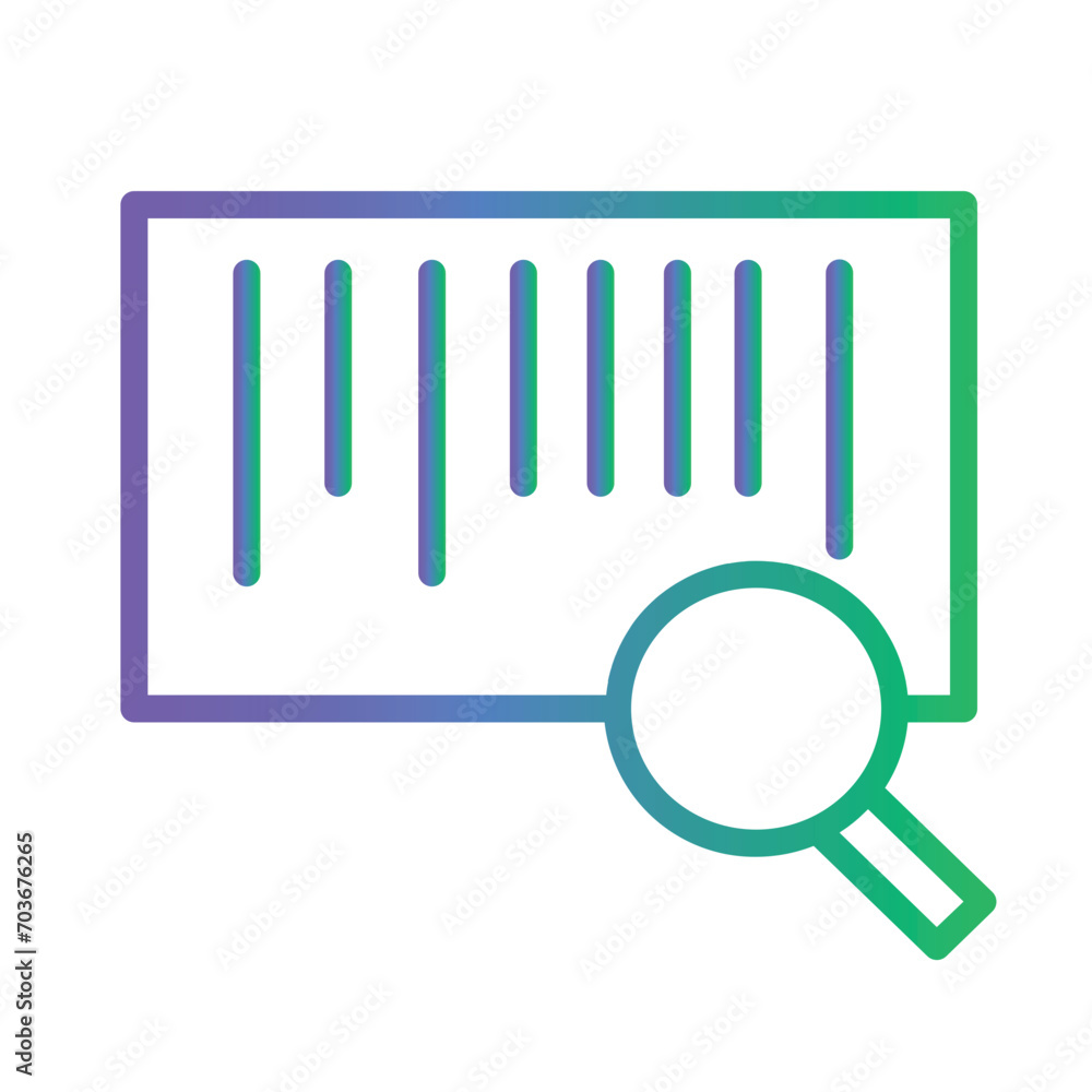 Bar Code Commerce Gradient Outline Icon Bar Code Commerce Gradient Outline Icon