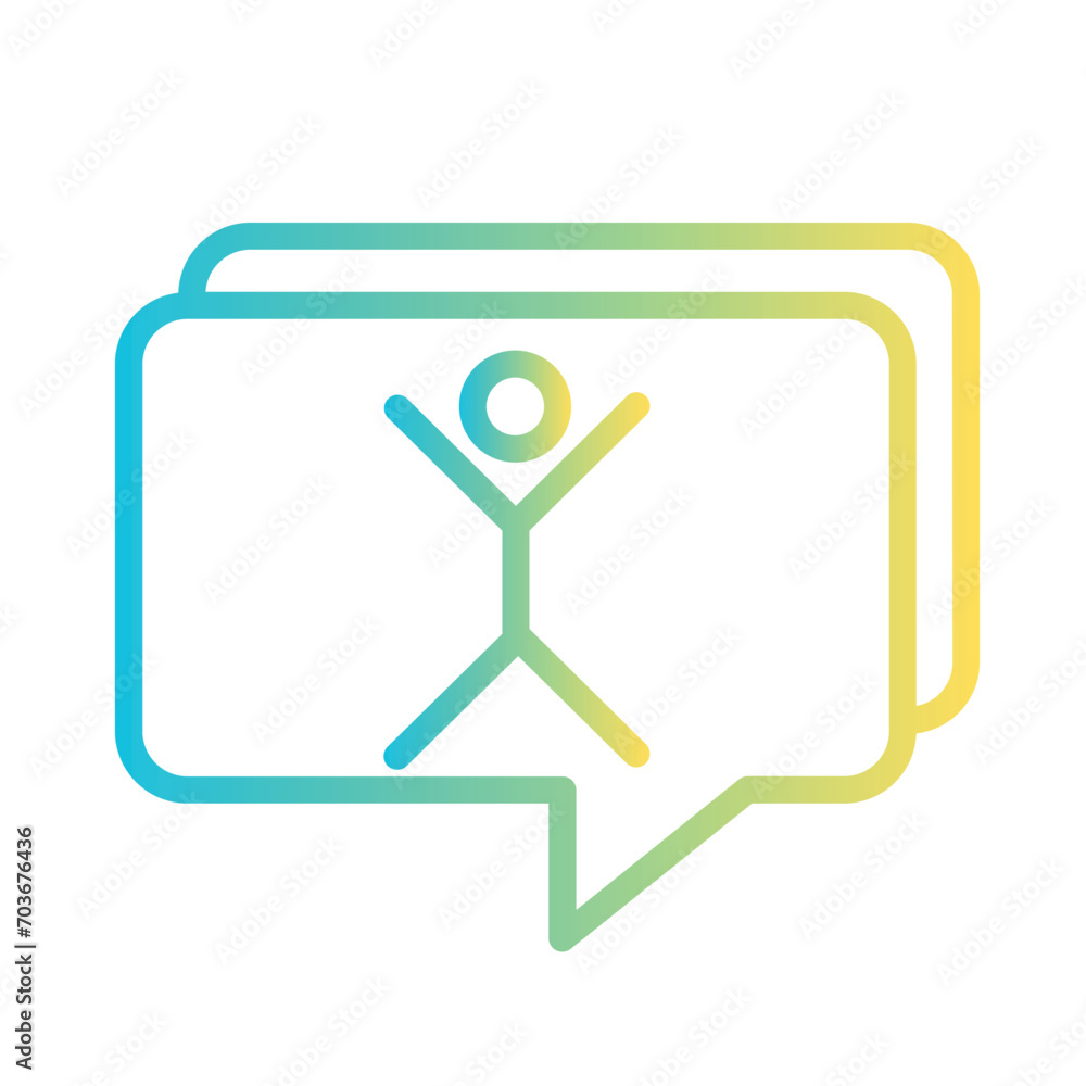 Access Chat Contact Gradient Outline Icon Access Chat Contact Gradient Outline Icon