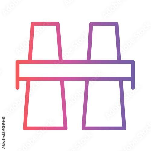 Bridge Highway Road Gradient Outline Icon