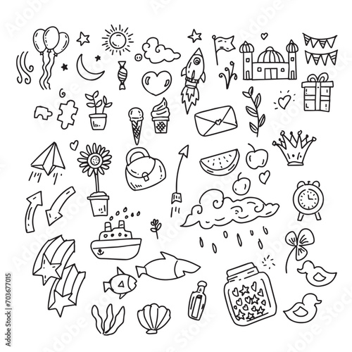 Vector hand drawn doodle miscellaneous illustration EPS 10.eps