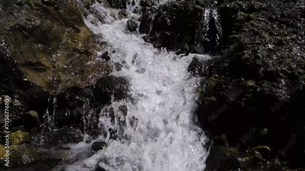 water flowing fast between rocks in slowmotion water flowing fast between rocks in slowmotion