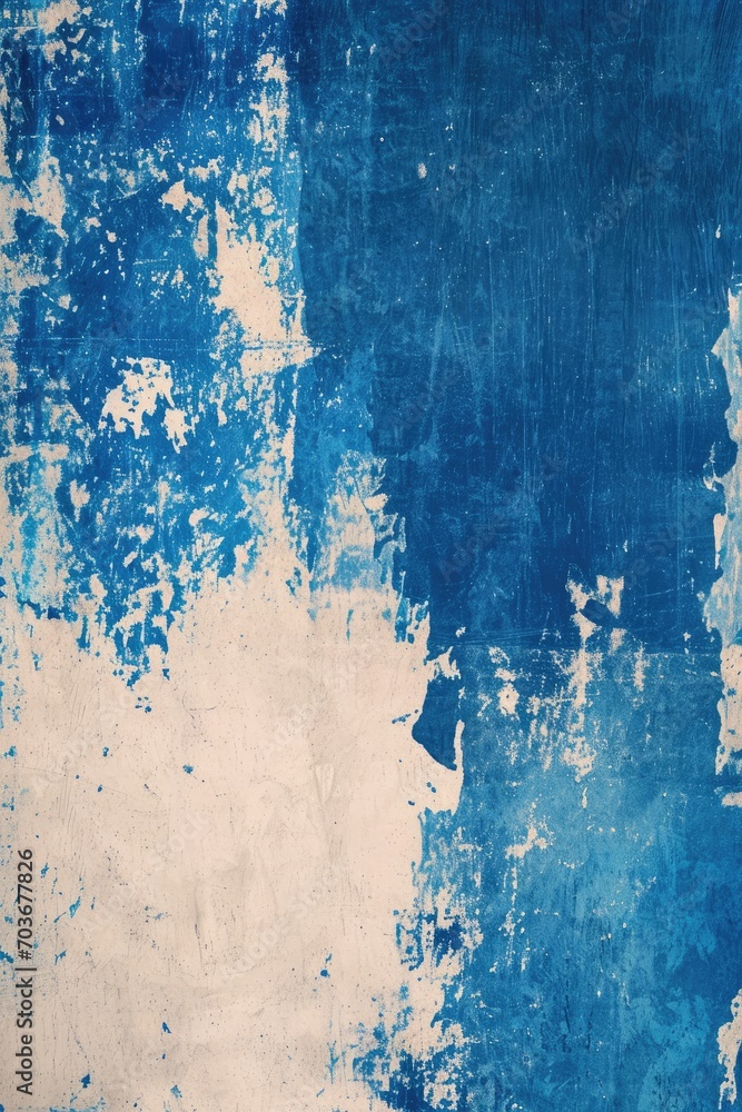 Grunge Background Texture in the Style Royal Blue and Cream - Amazing Grunge Wallpaper created with Generative AI Technology
