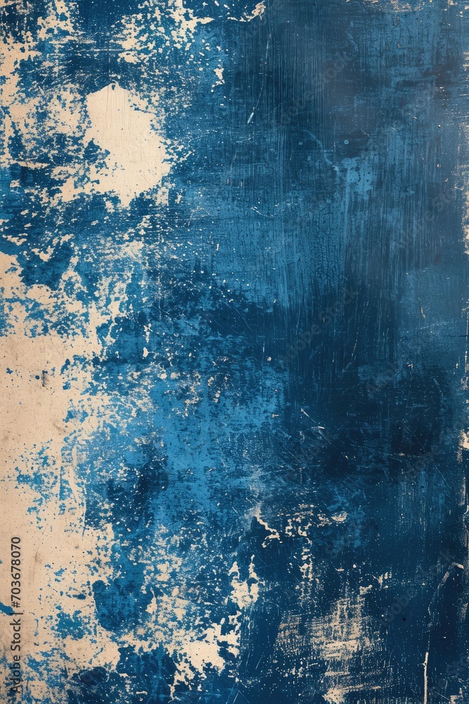 Grunge Background Texture in the Style Royal Blue and Cream - Amazing Grunge Wallpaper created with Generative AI Technology