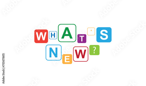 what's new sign on white background	