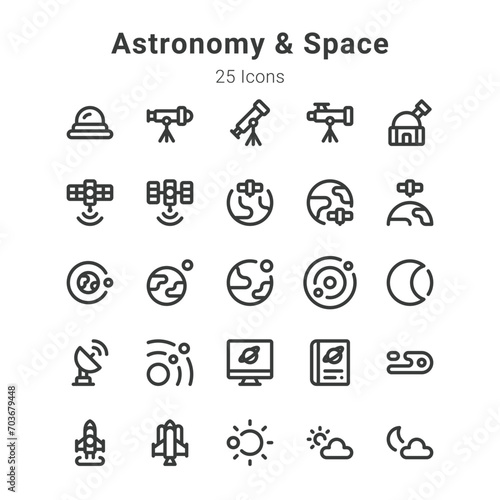 astronomy and space icons
