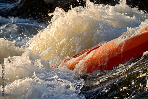 Extreme kayaking, rushing, water, spring © Nim