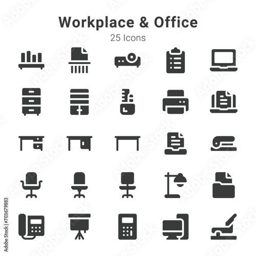 workplace and office icons