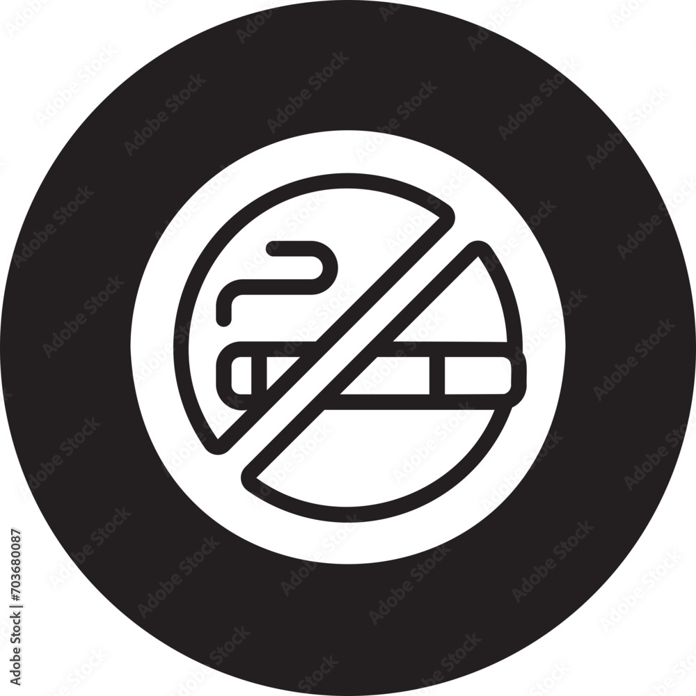 no smoking glyph icon