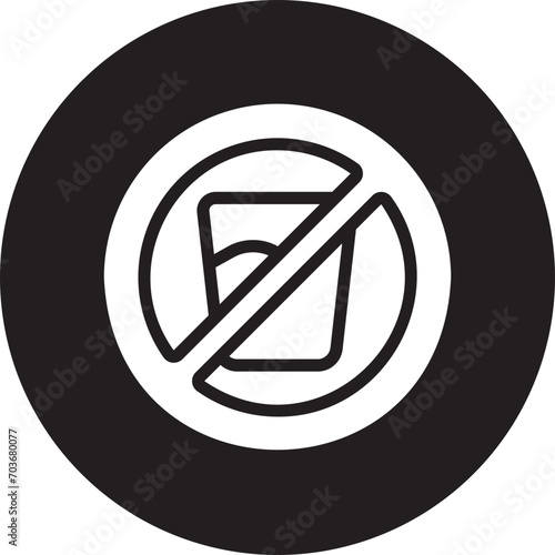 no drink glyph icon