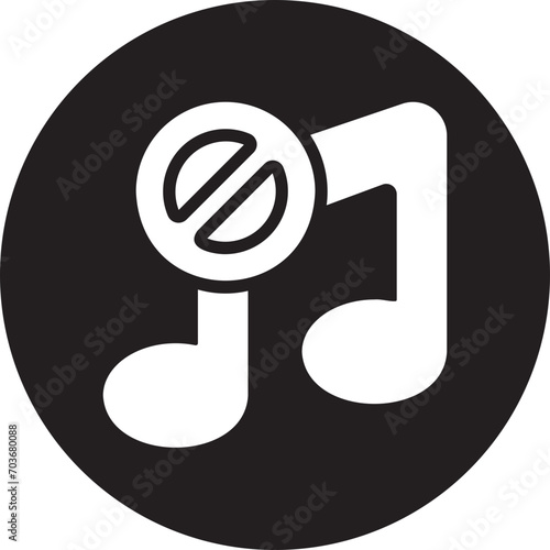 no music glyph icon