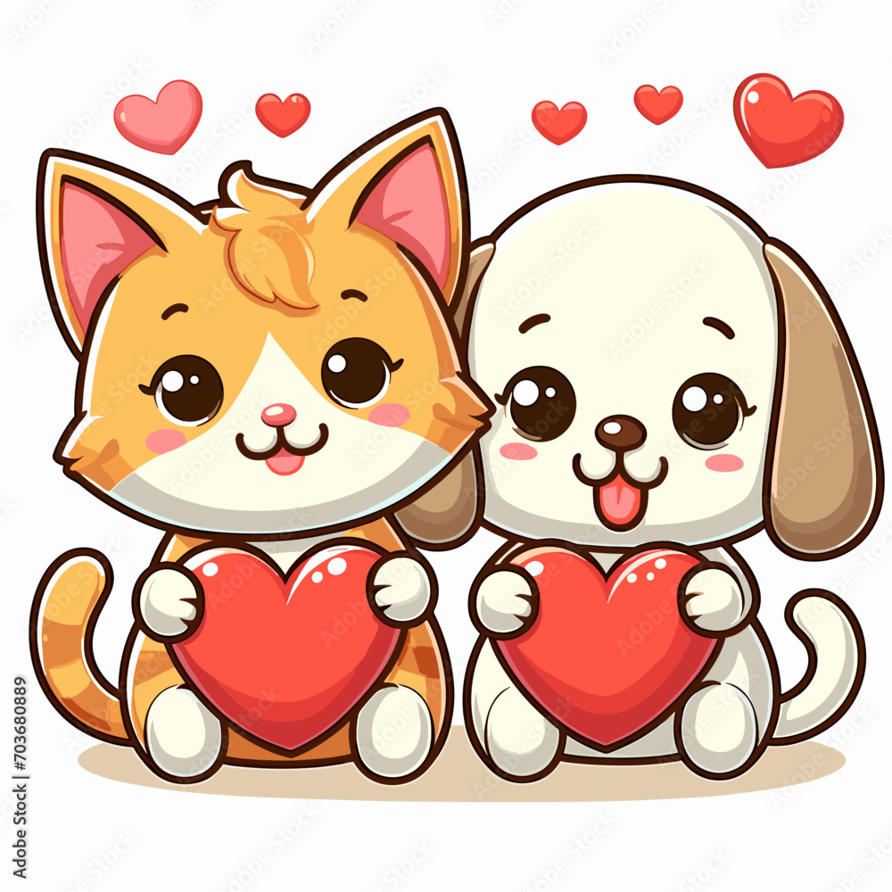 cute puppy and kitten cute puppy and kitten