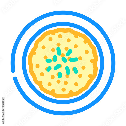 risotto milanese italian cuisine color icon vector. risotto milanese italian cuisine sign. isolated symbol illustration