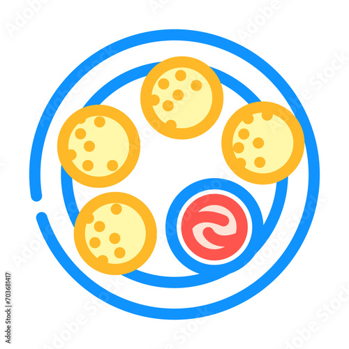 arancini balls italian cuisine color icon vector. arancini balls italian cuisine sign. isolated symbol illustration