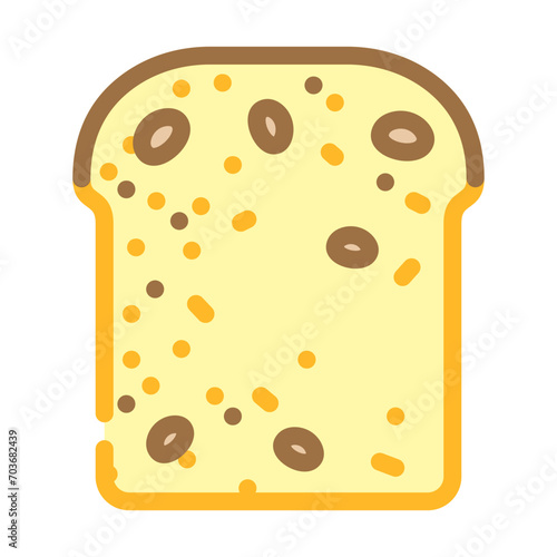 panettone bread italian cuisine color icon vector. panettone bread italian cuisine sign. isolated symbol illustration