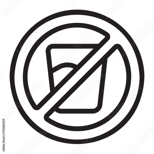 no drink line icon