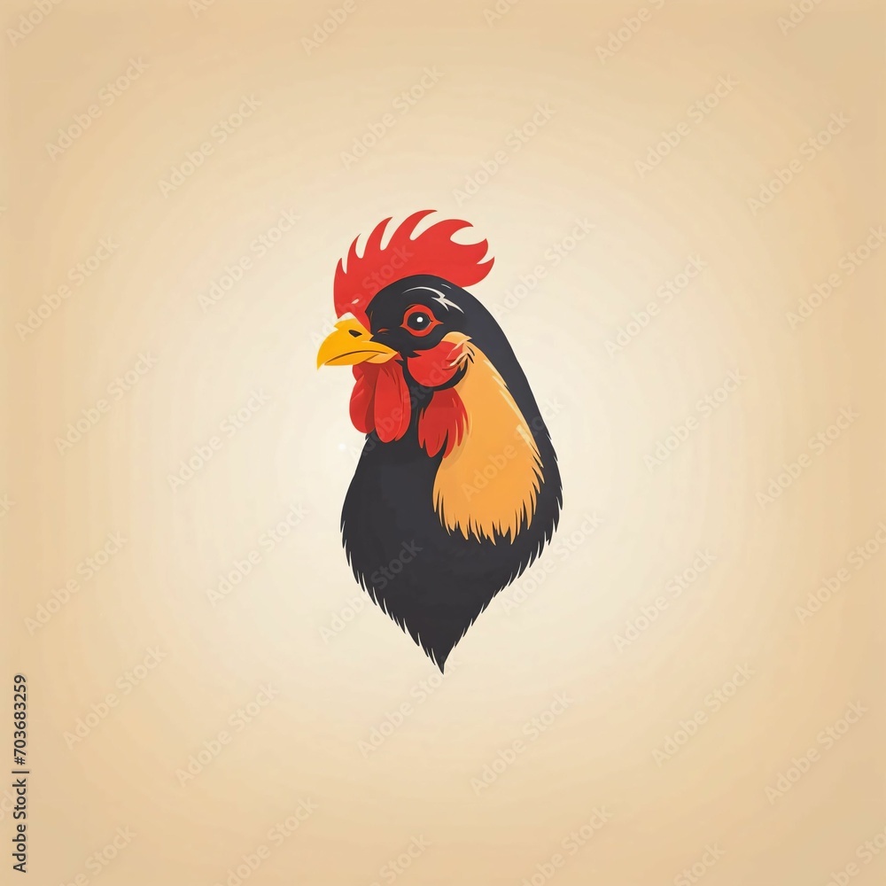 Cartoon chicken vector clip art illustration Stock Illustration | Adobe