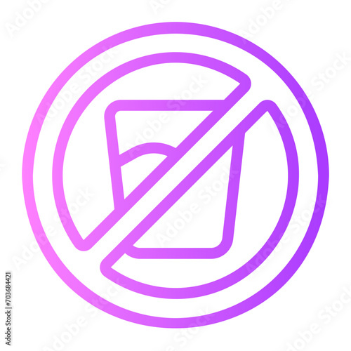 no drink gradient icon