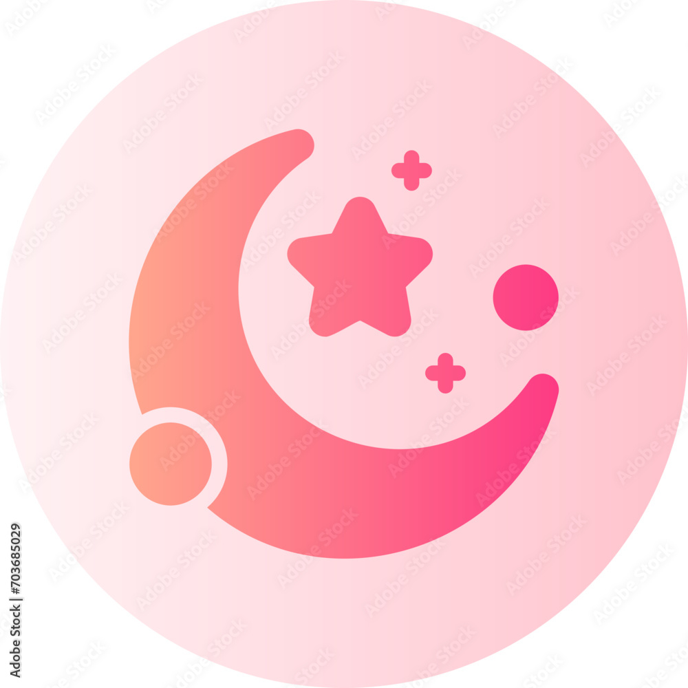 crescent moon gradient icon crescent moon gradient icon