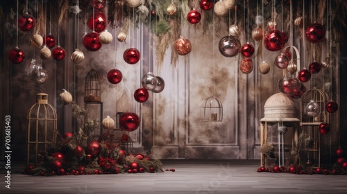Sharing the magic of Christmas through this enchanting ornament themed backdrop