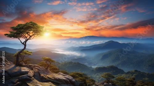 Enchanting landscape wallpaper, capturing the beauty of Earth's scenery