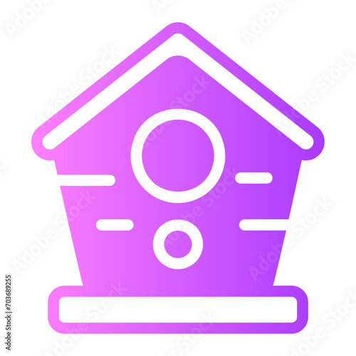 birdhouse gradient icon
