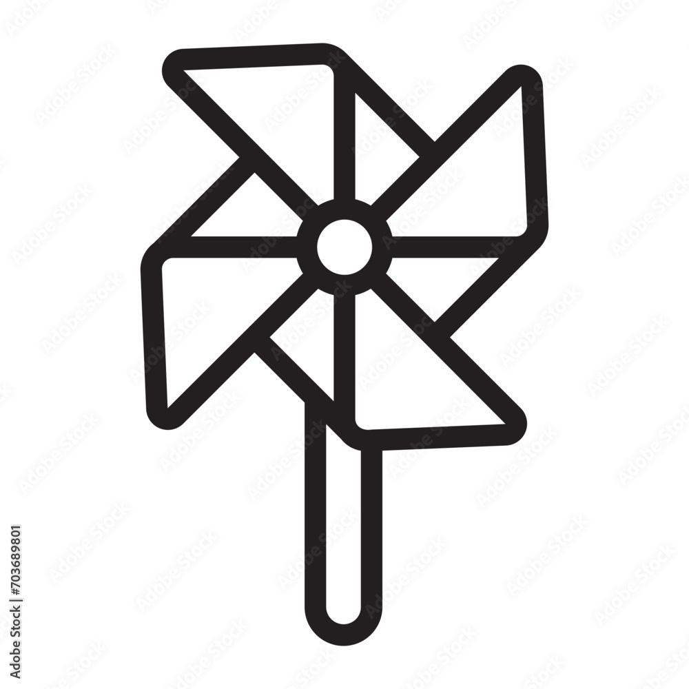 pinwheel line icon