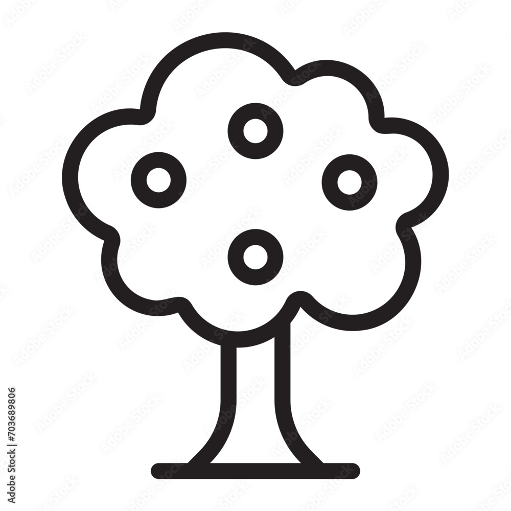 Obraz premium tree line icon