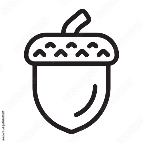 acorn line icon
