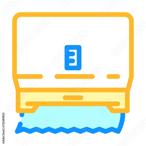 paper towel dispenser color icon vector. paper towel dispenser sign. isolated symbol illustration