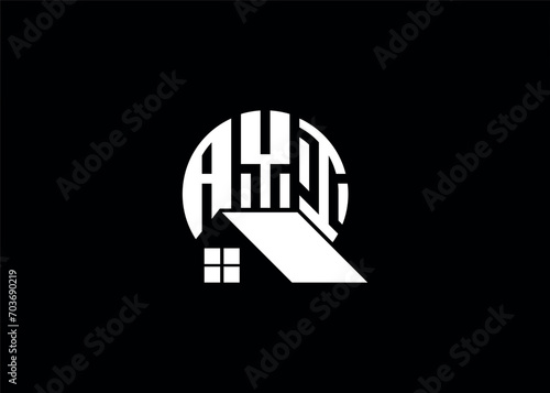 Real Estate Letter AYI Monogram Vector Logo.Home Or Building Shape AYI Logo. photo